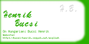 henrik bucsi business card